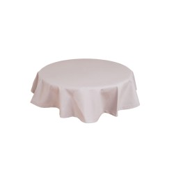 Fata de masa rotunda, gri deschis, bumbac teflonat